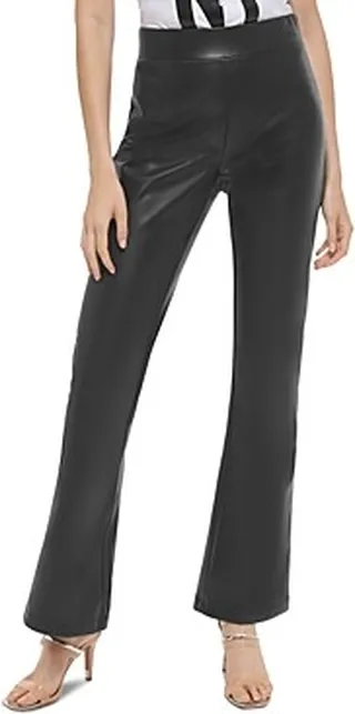 Dkny High Rise Faux Leather Pants