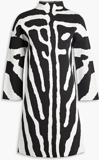 Jacquard-knit dress