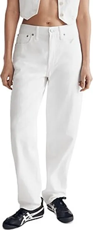Madewell High Rise Slouchy Boyfriend Jeans in Tile White