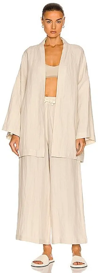 Deiji Studios 01 Pajama Set in Beige