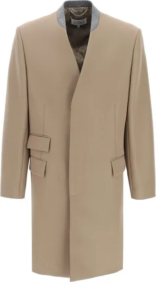 Maison Margiela Single-Breasted Mid-Length Coat