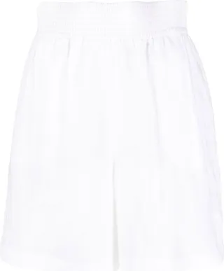 Knee-Length Smocked-Waist Shorts