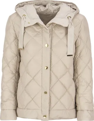 'S Max Mara Button-Up Hooded Quilted Jacket