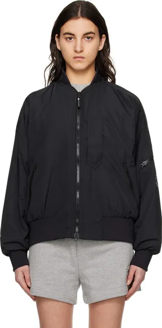 adidas by Stella McCartney Black Printed Bomber Jacket