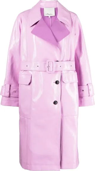 Laminated Cotton Canvas Trench Coat