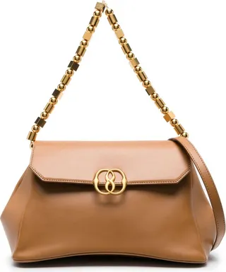 Brown Mirage Leather Shoulder Bag