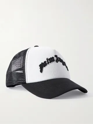 Logo-Appliquéd Cotton-Blend Twill and Mesh Trucker Hat