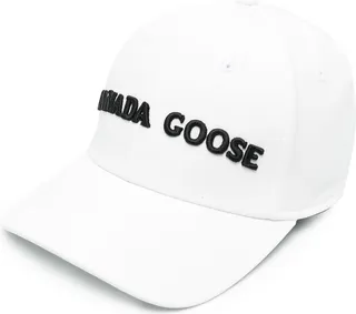 White Logo Embroidered Cap