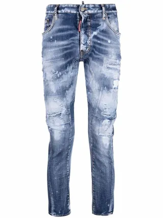 Distressed Skinny-Fit Jeans