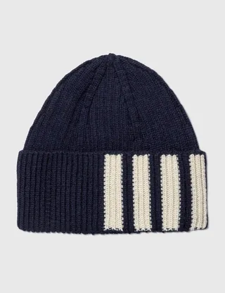 4 Bar Stripe Cashmere Rib Hat