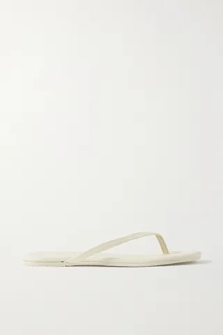 TKEES - Solids Leather Flip Flops - Ivory
