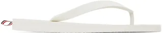 Thom Browne White RWB Stripe Flip-Flops