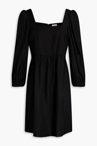 Palerme gathered slub woven mini dress