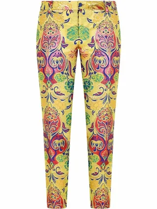 Patterned Jacquard Tailored Trousers