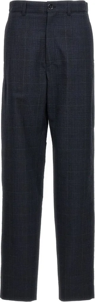 Lemaire Checked Straight-Leg Pants
