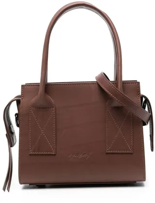 Logo-Detail Leather Tote Bag