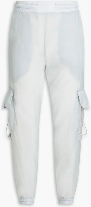 Appliquéd shell track pants
