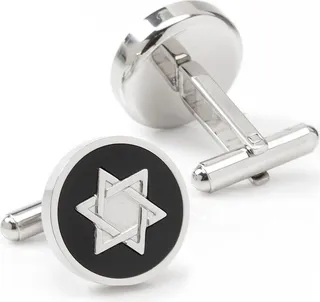 Onyx Star Of David Cuff Links