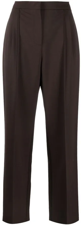 High-Waist Straight-Leg Trousers