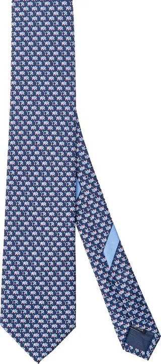 Salvatore Ferragamo Allover Elephant Printed Tie