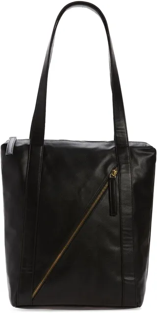 Faux Leather Zipper Tote