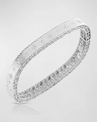 Princess 18K White Gold Narrow Diamond Bangle
