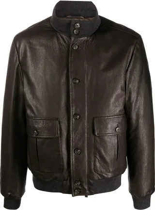 Leather Bomber Jacket