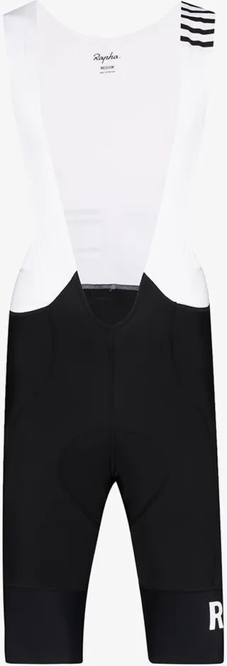 Black And White Pro Team II Bib Cycling Shorts