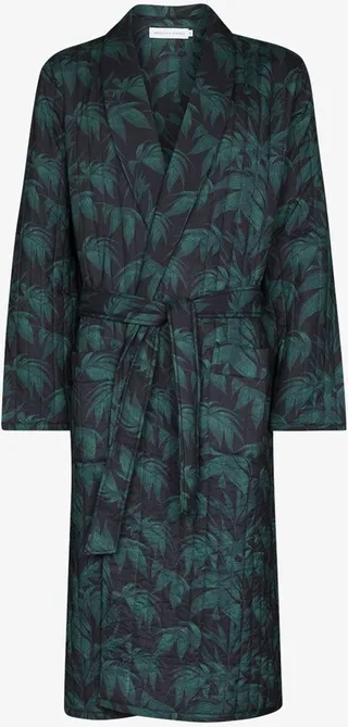 Byron Quilted Tropical Print Robe