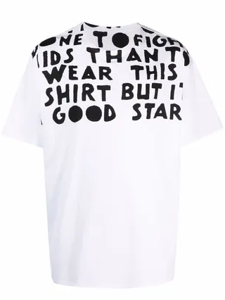 slogan-print T-shirt