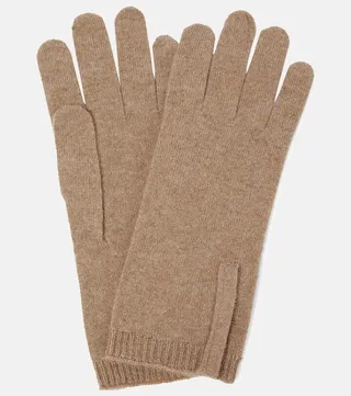 Embellished cashmere gloves