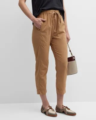 Draper Cropped Tapered Poplin Pants