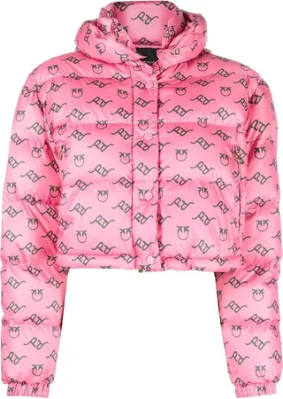 All-Over Logo-Print Padded Jacket