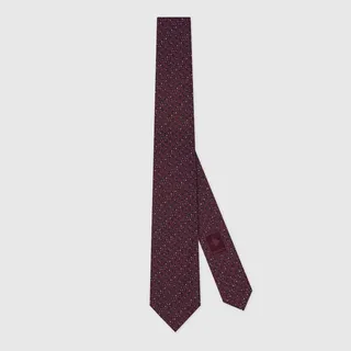 GG dots silk jacquard tie