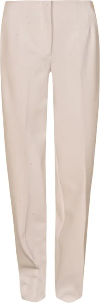 Straight Leg Plain Trousers