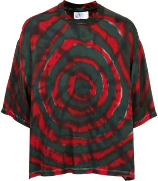 tie-dye print short-sleeved T-shirt
