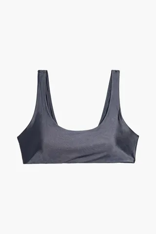 The Cameron metallic bikini top