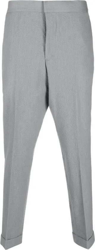 Pressed-Crease Straight-Leg Trousers