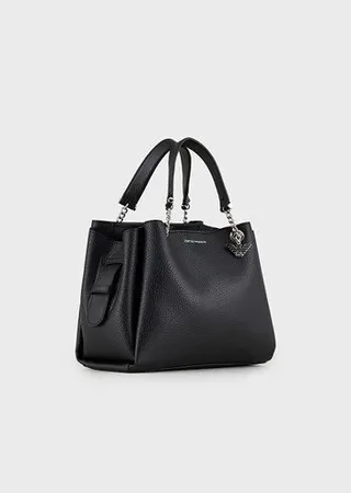 Palmellato leather-effect handbag with eagle charm