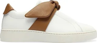 Asymmetric Clarita Leather Slip-On Sneakers