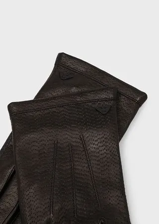 Leather touchscreen gloves