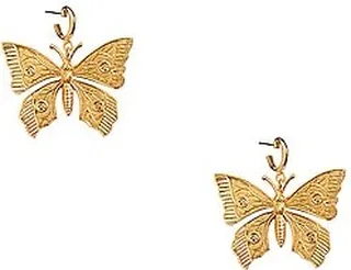 Jennifer Behr Palmiera Hoop Earrings in Metallic Gold