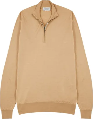 John Smedley Barrow Half-zip Wool Jumper