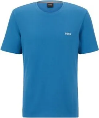 Cotton-blend pajama T-shirt with embroidered logo