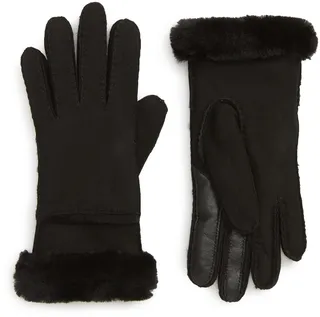 Seamed Touchscreen Compatible Genuine Shearling Lined Gloves
