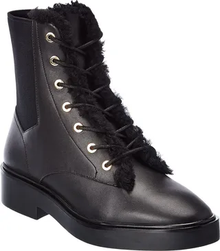 Stuart Weitzman Henley Chill Leather Combat Boot