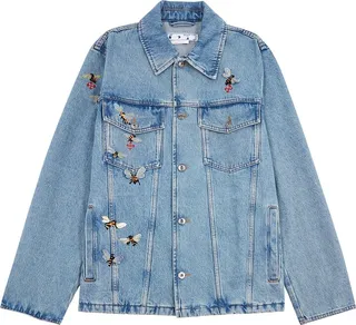 Off-White Bees Embroidered Denim Jacket