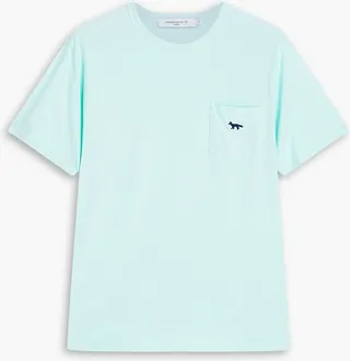 Appliquéd cotton-jersey T-shirt