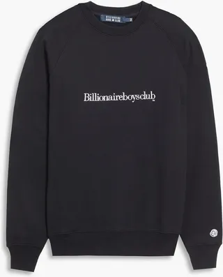 Embroidered French cotton-terry sweatshirt