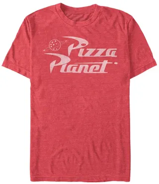 Fifth Sun Men's Disney Pixar Toy Story Pizza Planet Logo Short Sleeve T-shirt